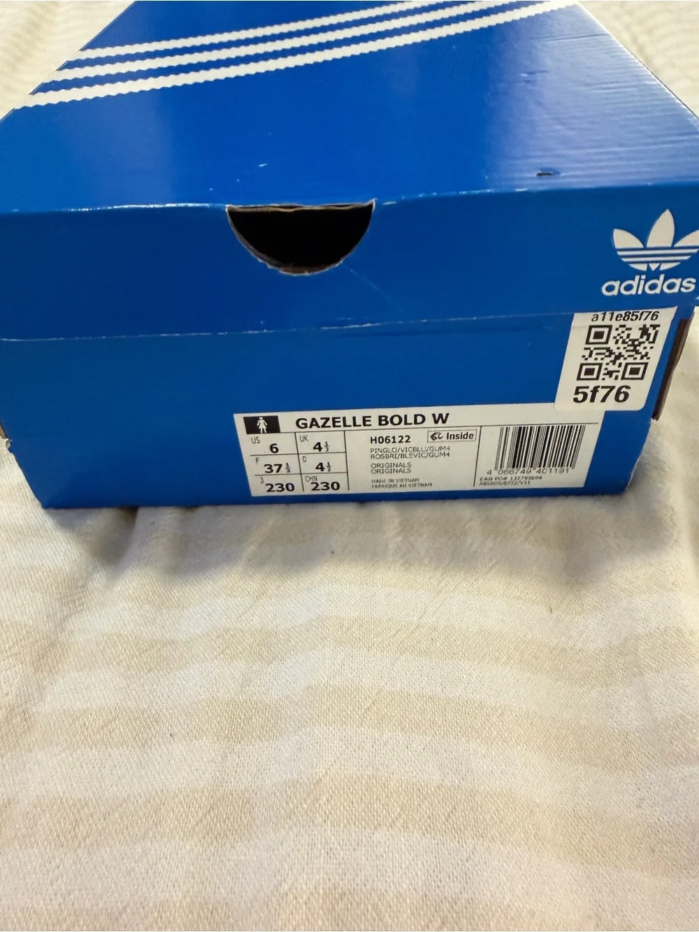 adidas Kids Pink Suede Sneakers with Navy Stripes